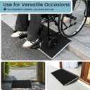 15.4" L x 32" W Threshold Ramp for Doorways, Portable, Anti-Slip Ramps for Wheelchairs for Home, 700 LBS Load Capacity, Aluminum Door Ramp and Curb Ramp for Scooters, Power Chairs, Walkers