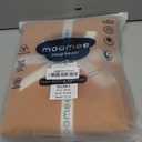 MooMee Flat Top Sheet Only 100% Washed Cotton Linen Like Textured Breathable Durable Soft Comfy (Burnt Orange, Queen)