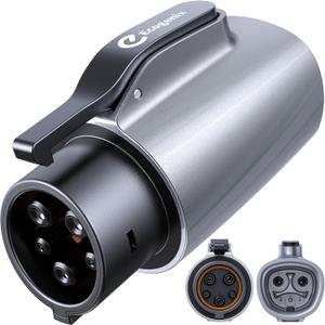 Tesla to J1772 Charging Adapter (Max 80A, 240V), NACS to J1772 Adapter, J1772 EVs Adapter, Compatible with Tesla Wall Connector/Destination/Mobile Charger (for J1772 EVs Only) Silver