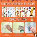 36 Sheets Window Clings Set Festive Stickers for Halloween Thanksgiving Christmas Winter Decor Bat Pumpkin Christmas Tree Elk Snowflake for Glass Windows Home