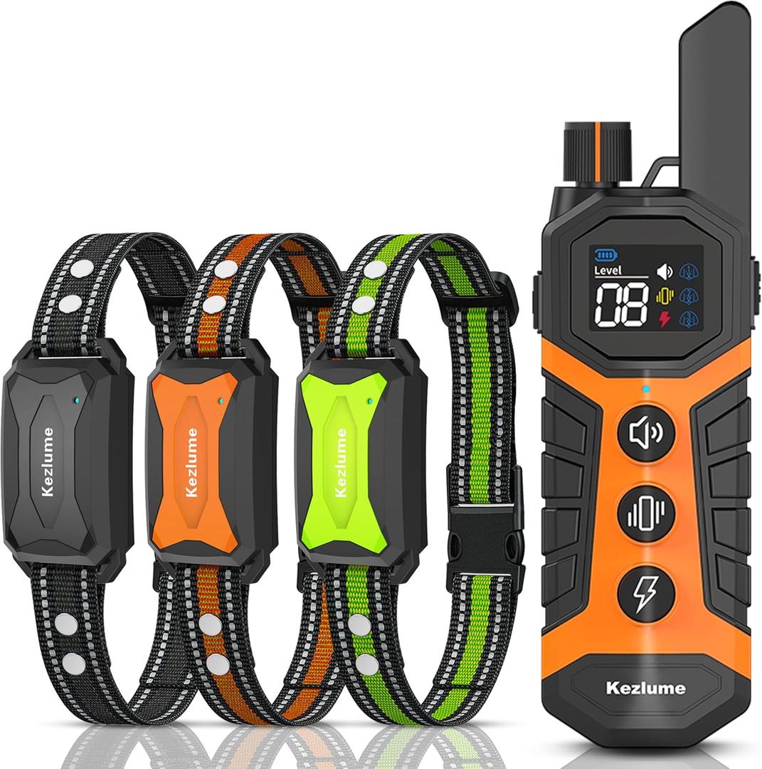 Dog Shock Collar - 4000FT Dog Training Collar with Remote Innovative IP67 Waterproof with 3 Training Modes, Rechargeable E-Collar for Dogs Large Medium Small All Breeds 5-120lbs Dog Shock Collar - 4000FT Dog Training Collar with Remote Innovative IP67 Waterproof with 3 Training Modes, Rechargeable E-Collar for Dogs Large Medium Small All Breeds 5-120lbs