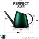 WhaleLife Small Indoor Watering Can for House Plants - Stylish Green Plastic Watering Pitcher with Long Spout for Potted Plants, Succulents, and Desk Gardens 1.4L