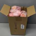 Geosar 8 Bundles Artificial Peonies Flowers Fake Silk Peony Bouquet Faux Peonies Flowers Bulk for Decoration Vase Floral Arrangements Wedding Party Table (Russet Red,Light Pink)