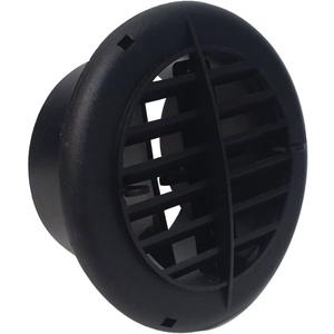 Valterra A10-3353VP Rotating/Dampered Heating and A/C Register - 4" ID x 5-3/8" OD, Black