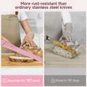 CoquusAid 2025 Upgrade Bread Knife for Homemade Bread, Worlds 1st Double Serrated Knife with 5 Thickness Adjustable Slicing Guide, Stainless Steel Bread Cutter, Razor Sharp for Sourdough, Pink