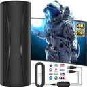 3600+ Miles Range TV Antenna,2026 Digital TV Antenna Indoor Outdoor with Strongest Amplifier, 360Reception HDTV Antenna for Local Channels for Smart TV and Old TVs-38ft Coax Cable-Support 8K 4K 1080p