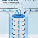 BAOSHISHAN Cold Plunge Water Filter, 5'' Housing with 1/2" FNPT Ports, Includes 3x20 Micron Pleated Cartridge,2 Fittings,Wrench,6.5ft Water Hose Easy Installation with Ice Bath Tubs and Chillers