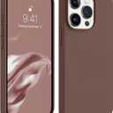 AOTESIER Shockproof for iPhone 15 Pro Case, [Food Grade Silicone] Phone Case [Military Drop Protection] with Soft Anti-Scratch Microfiber Lining, 6.1 inch, Chocolate