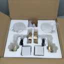 Battery Operated Wall Sconce Set of Two - Dimmable Wireless Sconces Set of 2 with Remote Control, Cordless Rechargeable Gold Wall Lights 3000K Modern Wall lamp for Bathroom Bedroom Living Room