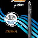 BIC Gelocity Original Black Gel Pens, Medium Point (0.7mm), 24-Count Pack, Retractable Gel Pens With Comfortable Grip