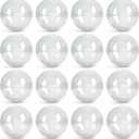 Entervending Empty Clear-Colored Round Capsules 2 inch 25 pcs Bulk 7 Colors Capsule for Toy Gumball Machines Plastic Containers Surprise for Kids Party
