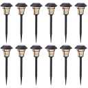 Solar Pathway Lights Outdoor Solar Garden Lights for Patio, Yard, Driveway (12-Pack)