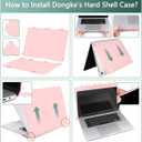 DONGKE for MacBook Pro 13 inch Case 2023 2022 2021 2020 Release Model: A2338 M2/M1 A2289 A2251 with Touch Bar & Touch ID, Frosted Matte Plastic Hard Shell Case & Keyboard Cover, Solid Pink
