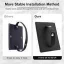 2 x Koongloong 2PCS Car Picture Frame PU Leather Sun Visor Photo Holder with Elastic Band Fit 4x5.5 Inch Pictures Vertical and Horizontal Universal Black