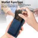 CCSmall Case for Samsung Galaxy S25 Detachable Magnetic Wallet with Card Holder, Retro PU Leather Phone Case Cover with Card Slots for Samsung Galaxy S25 [2 in 1] Blue