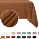 maxmill Harvest Square Tablecloth Stain Resistant Waterproof Wrinkle Resistant Linen Looking Soft Table Cloth for Fall Harvest Thanksgiving Decorative Fabric Table Cover, 52 x 52 Inch, Amber Bronze