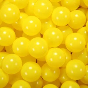 2.75 Inch Big Ball Pit Balls - Crush Proof Plastic Balls for Ball Pit Pack of 50pcs Set for Toddlers Ball Pool Playtent Tunnels with Reusable Storage Bag (Yellow)