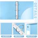 Henoyso 24 Pcs 2 Inch 3 Ring Plastic Binder 8.5'' x 11'' Letter Size Paper Soft Plastic Flexible Binders Bulk Organizer for School Office Supplies, Large 490 Sheet Capacity (Light Blue)
