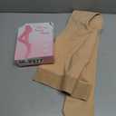 Women Fleece Tights High Waist Leggings Thermal Pantyhose Leggings Winter Thick Thermal Tights Beige, M