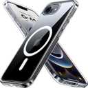 TORRAS Magnetic Shockproof for iPhone 16e Case 2025, [Never Yellow] [4X Military Grade Durable Protection] [Fit for MagSafe] Slim Translucent Anti-Scratch Case for iPhone16e, 6.1", Clear