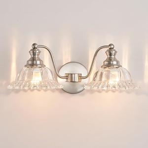 XIEDUN Brushed Nickel 2 Light Vanity Lights Fixture Lights for Bathroom