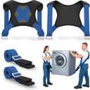 NOCOEX Moving Straps for Heavy Object - 2-Person Lifting and Moving System with Soft Back Pad - Shoulder Lifting Straps for 2 Movers to Easy & Safe Carry Furniture Appliance Mattresse Up to 880lbs