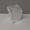 Sherr Acrylic Rotating Photo Pen Holder for Desk, 4-side Photo Cube Magnetic Picture Frame Pen Pencil Holder for Photos of 4" x 6" for Office Desk Tabletop Organizer Decor