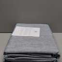 Blue Solid Full Blackout Curtain Heavy Linen Texture Window Treatment for Bedroom Noise Reducing Thermal Insulated Drapes 8 Grommets Top for Living Room with Liner, Chambray Blue, 50" x 84", 2 Panels