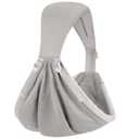 Baby Carrier - Ergonomic, Cozy and Lightweight Carrier for 0-36 Months, Effortless to Put On, Ideal for Hands-Free Parenting,Lightweight and Travel-Friendly Newborn Baby Carrier-Light Grey