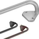 Silver Curtain Rods for windows 28 to 48 inch,Adjustable Blackout Curtain Rod for Bedroom,Outdoor,5/8 Inch Diameter Wrap Around Drapery Rods,No Rust