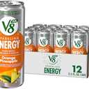 V8 +Energy Sparkling Orange Pineapple Juice Energy Drink, 11.5 fl oz Can (12 Pack), Best By: 06/06/2025