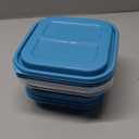 GoodCook EveryWare Food Storage Containers with Lids BPA-Free Plastic Lunch Cube Set Perfect for Food Prep & Meal Packing 2-Compartment Leak-Resistant Design Keeps Foods Fresh, 7-Pack, Blue