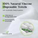 DAVELEN Disposable Large Luxury Towels (50-Count) Spa and Salon Quality Softness for Guests, Clients | Hair, Face, Body Use | Luxurious Comfort, Ecofriendly (050, 32x16 inches)