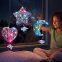 Klever Kits 3D String Art Kit for Kids, Light Up String Light Toy with 30 Multi-Colored LED Bulbs, Arts and Crafts Set, Birthday Gifts for Girls and Boys Ages 8+