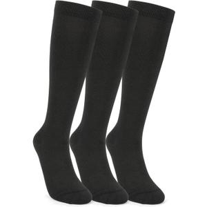 3 Pairs Knee High Cotton/Cool-Max Support Socks for Women & Men (M)