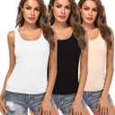 Camisoles for Women with Built in Bra,Basic Yoga Top Layering Tank Top Padded Bra Undershirt(S-3XL)