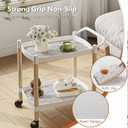 2 x Drawer and Shelf Liner for Kitchen Cabinets, Non-Adhesive Strong Grip Thickened Cabinet Liners for Shelves, Non-Slip Mats Shelving Paper Protect Cupboard, Dresser, Pantry | Marble, 17.5" x 20FT