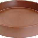 Plant Saucer Tray for Ceramic Plastic Pots, 8 inch Plant Saucers for Indoors, Pot Saucers Trays, Bird Bath Bowls, Flower Planter Water Drip Trays for Pots Base (8", Brown)