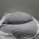 Crochet Pillow for Lap Support - Reading Pillow for Laptop with Extra Back Pillow for Support, Enlarged Gaming Pillow for Lap, Multi-Purpose Reading Pillow for Gaming/Working/Crocheting, Grey