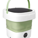 Portable Washing Machine, 17L Foldable Portable Laundry Machine and Spinner for Baby Clothes, Underwear, Socks with 3 Modes Deep Cleaning,Mini Washer for Travel, Dorms, Camping (Green)