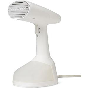 Amazon Basics Handheld Garment Steamer for Clothes, 1500W Turbo Extreme Steam, Travel Must Have with Dual Steam Modes, Auto Shut-off & Fabric Accessories, White