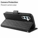 MEUPZZK for Samsung Galaxy A54 5G Wallet Case, Embossed Geometric Premium PU Leather [Kickstand] [Card Slots] [Wrist Strap] [6.4 inch] Phone Cover for Samsung A54 5G (XXF-Black)