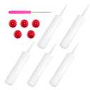 Dianrui 11PCS 280ml Empty Caulk Tubes with Red Cap and Piercing Needle Universal Caulk Sealant Tubes Construction Tool Kit for Sealing and Preserving
