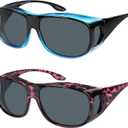 Fit Over Wrap Sunglasses Polarized Lens Wear Over Eyeglasses 100% UV Protection for Men and Women