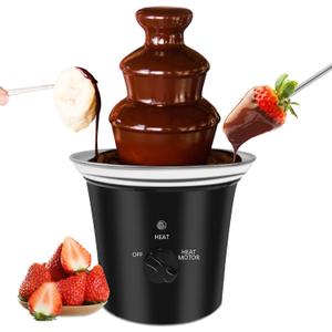 MINI Chocolate Fountain Machine Electric Chocolate Fondue Fountain Machine Stainless Steel for Chocolate Candy Butter Cheese
