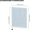 ECOPOOLTECH Pool Basketball Hoop Backstop Net – 59 x 37 Inches, 1 Section Protection Net for Round Above Ground Frame Pool only.