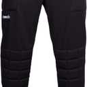Reusch Alex Soccer Goalkeeper Pants with Protection Pads, Padded Goalie Pants for High Impact Sports, Mens, Black, Extra Large US