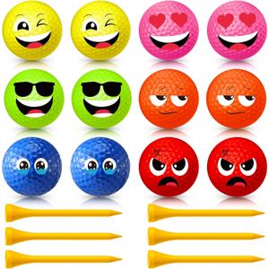 18 Pcs Golf Balls Gifts Set for Dad 12 Funny Humor Golf Balls and 6 Tees for Men Women Coworkers Employees Golfers Birthday Retirement Christmas Holiday Party Favors