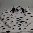 Kgromfy Unisex Animal Costume Novelty Oversized Pullovers Halloween Animal Cosplay Pajamas Warm Comfy Christmas Hoodie Outfit (Black Spots White)