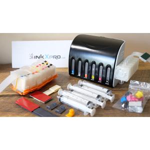 INKXPRO 312XL Empty Ink System CISS Refillable Cartridge Kit with Ink Flow Control Damper for Chipless Firmware Installed EPSON XP-15000 Printer